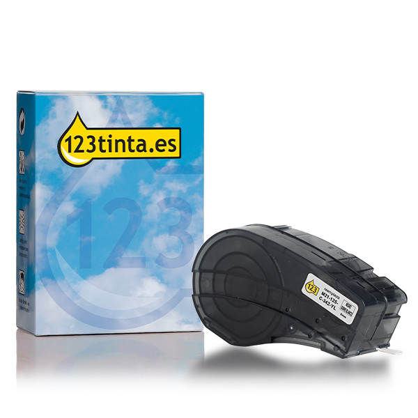 Marca 123tinta reemplaza a Brady M21-125-C-342 cinta termorretráctil negra sobre blanco 6 mm x 2,10 m 147731 - 1