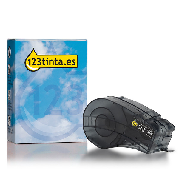 Marca 123tinta reemplaza a Brady M21-375-595-BK Cinta de vinilo blanco sobre negro de 9,53 mm x 6,40 m 147745 - 1
