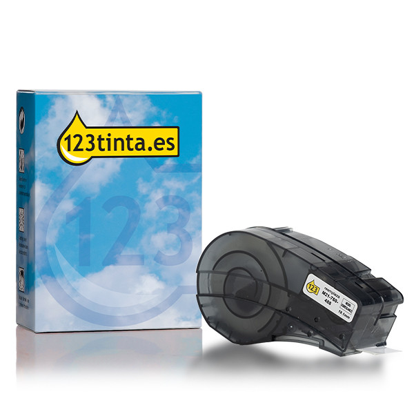 Marca 123tinta reemplaza a Brady M21-750-488 cinta de poliéster negro sobre blanco 19,1 mm x 6,40 m 147767 - 1