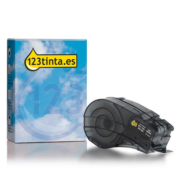 Marca 123tinta reemplaza a Brady M21-750-595-BK cinta de vinilo blanco sobre negro de 19,1 mm x 6,40 m 147769 - 1