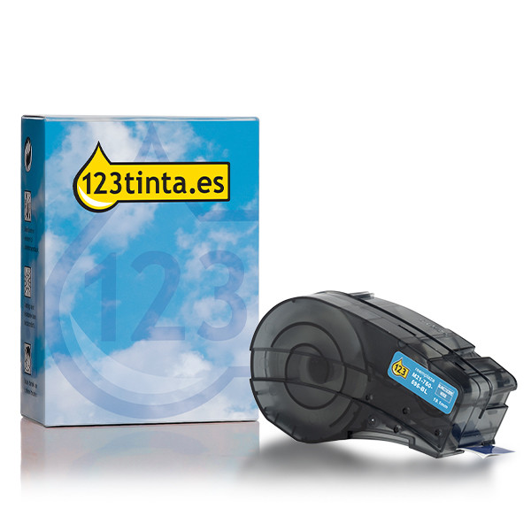 Marca 123tinta reemplaza a Brady M21-750-595-BL cinta de vinilo blanco sobre azul 19,1 mm x 6,40 m 147770 - 1