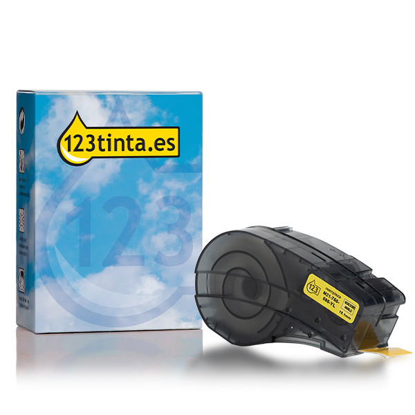 Marca 123tinta reemplaza a Brady M21-750-595-YL cinta negro sobre amarillo de 19,1 mm x 6,40 m 147775 - 1