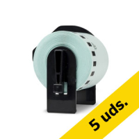 Marca 123tinta reemplaza a Brother DK-22212 cinta de película continua blanca | Pack 5 uds 650561