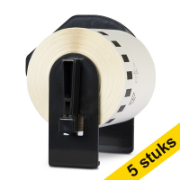 Marca 123tinta reemplaza a Brother DK-22606 cinta de película plástica continua amarilla | Pack 5 uds 650632