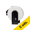Marca 123tinta reemplaza a Brother DK-N55224 cinta de papel no adhesiva blanca | Pack 5 uds 650546 - 1