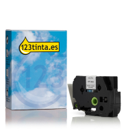 Marca 123tinta reemplaza a  Brother HSe-251E cinta termorretráctil negra sobre blanca de 21 mm. 089259