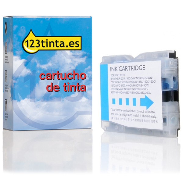 Marca 123tinta reemplaza a Brother LC-1000C cartucho de tinta cian LC1000CC 028451 - 1