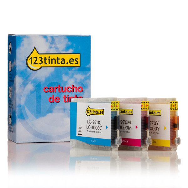 Marca 123tinta reemplaza a Brother LC-1000RBWBP pack ahorro 3 cartuchos LC-1000RBWBPC 132090 - 1