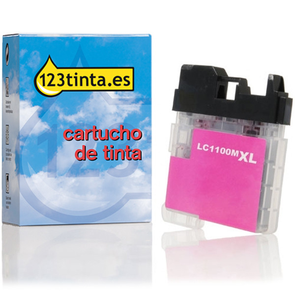 Marca 123tinta reemplaza a Brother LC-1100HYM cartucho de tinta magenta XL LC1100HYMC 028861 - 1