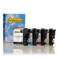 Marca 123tinta reemplaza a Brother LC-1100HYVALBP cartuchos de tinta | Pack negro + 3 colores