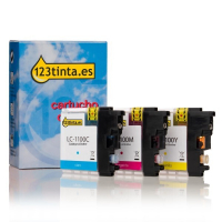 Marca 123tinta reemplaza a Brother LC-1100RBWBP pack ahorro 3 cartuchos LC-1100RBWBPC LC1100RBWBPC 132134