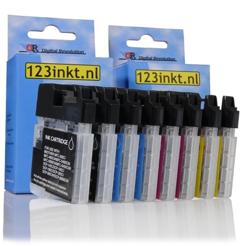 Marca 123tinta reemplaza a Brother LC-1100 serie cartucho de tinta | Pack 2 uds 127208 - 1