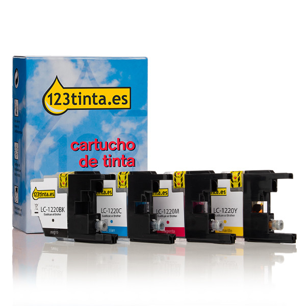 Marca 123tinta reemplaza a Brother LC-1220VALBP cartuchos de tinta | Pack negro + 3 colores 132126 - 1