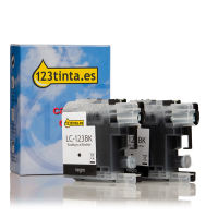 Marca 123tinta reemplaza a Brother LC-123BKBP2 cartucho de tinta negro | Pack 2 uds 132092