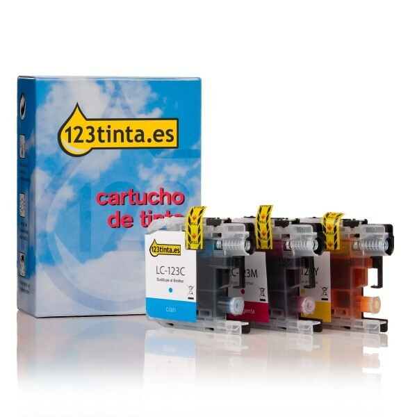 Marca 123tinta reemplaza a Brother LC-123RBWBP cartuchos de tinta | Pack 3 colores 132130 - 1