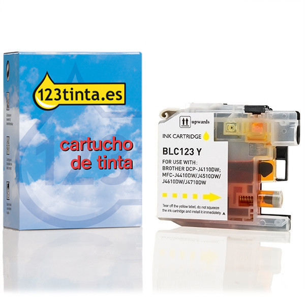 Marca 123tinta reemplaza a Brother LC-123Y cartucho de tinta amarillo LC-123YC 350003 - 1