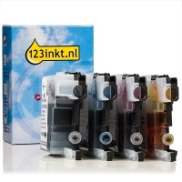 Marca 123tinta reemplaza a Brother LC-123 Pack ahorro negro + 3 color
