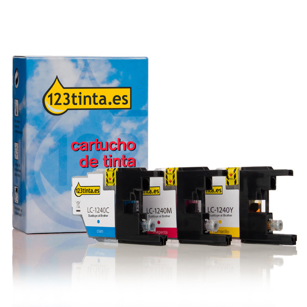 Marca 123tinta reemplaza a Brother LC-1240RBWBP cartuchos de tinta | Pack 3 colores 132115 - 1