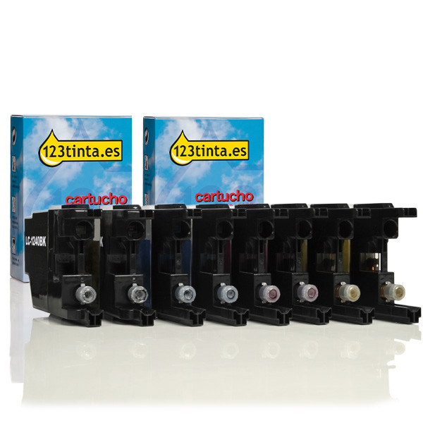 Marca 123tinta reemplaza a Brother LC-1240 serie cartucho de tinta | Pack 2 uds 125953 - 1