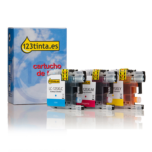 Marca 123tinta reemplaza a Brother LC-125XLRBWBP pack ahorro 3 cartuchos LC-125XLRBWBPC 132131 - 1