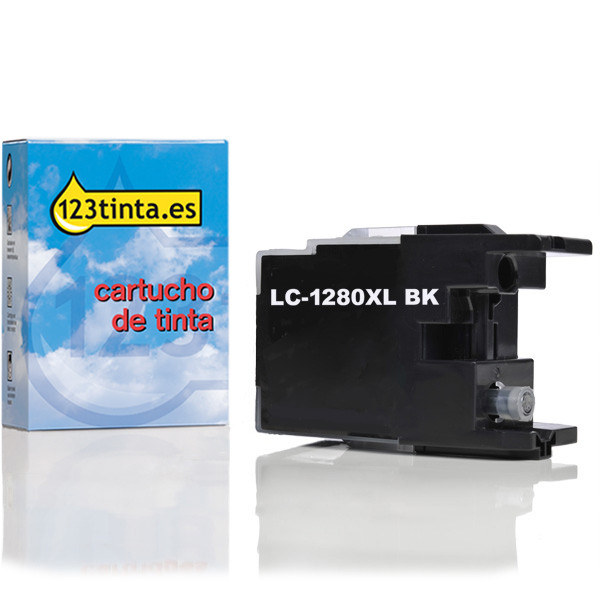 Marca 123tinta reemplaza a Brother LC-1280XLBK cartucho de tinta negro XL LC1280XLBKC 029057 - 1