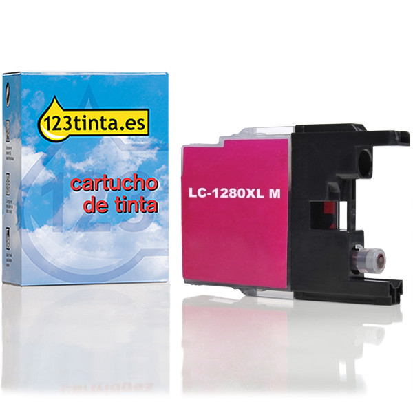 Marca 123tinta reemplaza a Brother LC-1280XLM cartucho de tinta magenta XL LC1280XLMC 029065 - 1