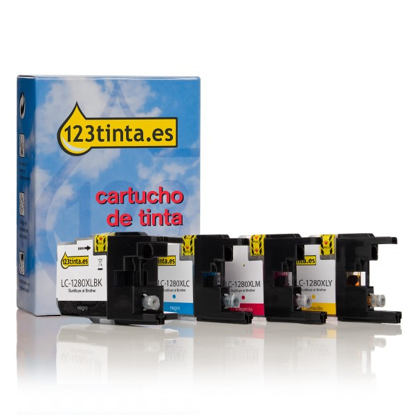 Marca 123tinta reemplaza a Brother LC-1280XLVALBP pack ahorro 4 cartuchos LC-1280XLVALBPC 132128 - 1