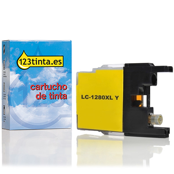 Marca 123tinta reemplaza a Brother LC-1280XLY cartucho de tinta amarillo XL LC1280XLYC 029069 - 1