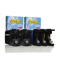 Marca 123tinta reemplaza a Brother LC-1280XL cartuchos de tinta | Pack 2 negros + 3 colores 160786