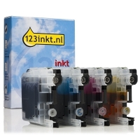 Marca 123tinta reemplaza a Brother LC-221 Pack ahorro negro + 3 colores