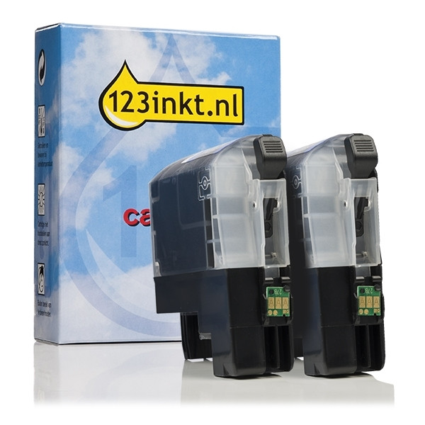 Marca 123tinta reemplaza a Brother LC-227XLBK cartucho de tinta negro XL | Pack 2 uds 127230 - 1
