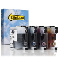 Marca 123tinta reemplaza a Brother LC-22E cartucho de tinta negro + 3 color
