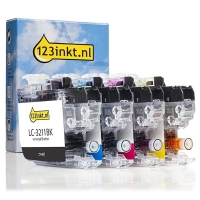 Marca 123tinta reemplaza a Brother LC-3211 Pack ahorro negro + 3 colores