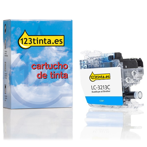 Marca 123tinta reemplaza a Brother LC-3213C cartucho de tinta cian XL LC3213CC 028489 - 1