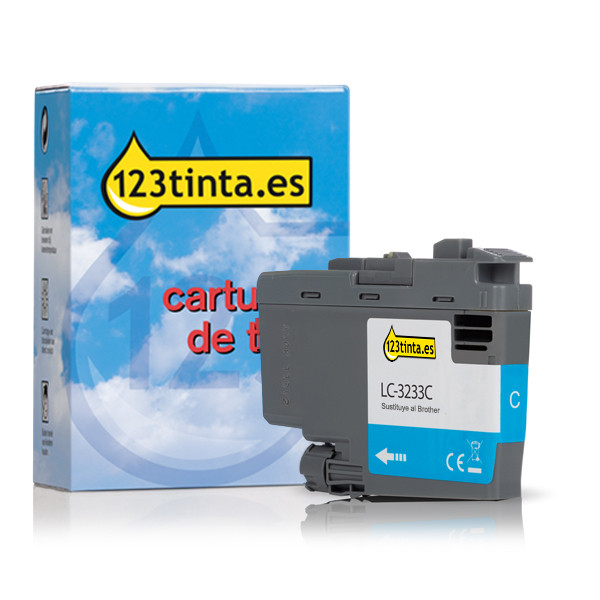 Marca 123tinta reemplaza a Brother LC-3233C cartucho de tinta cian LC3233CC 051205 - 1