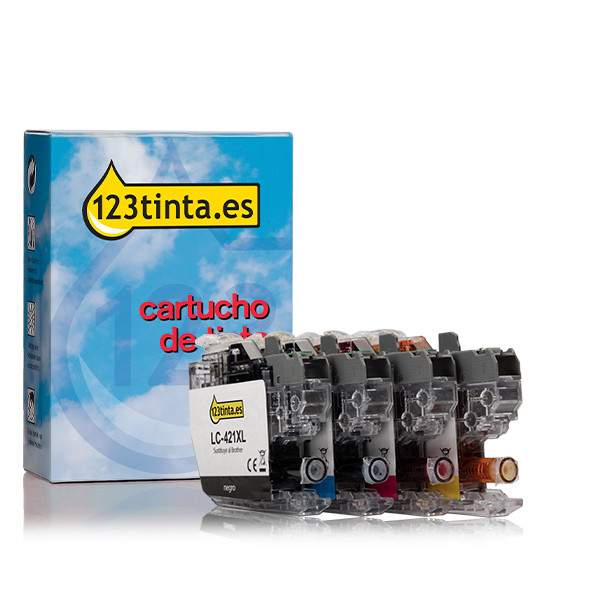 Marca 123tinta reemplaza a Brother LC-421XL pack negro + 3 colores  127255 - 1
