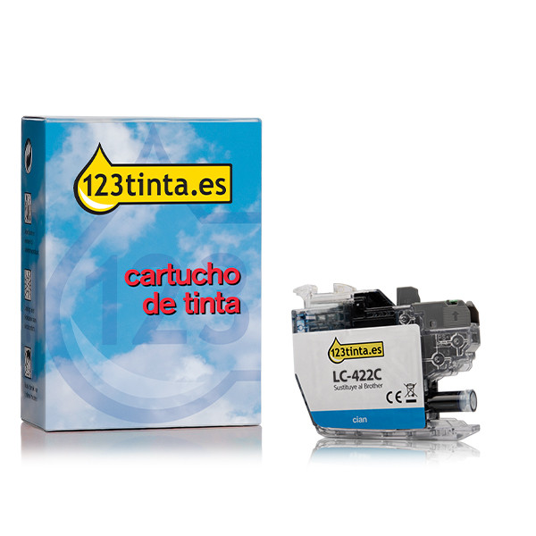 Marca 123tinta reemplaza a Brother LC-422C cartucho de tinta cian 051307 - 1
