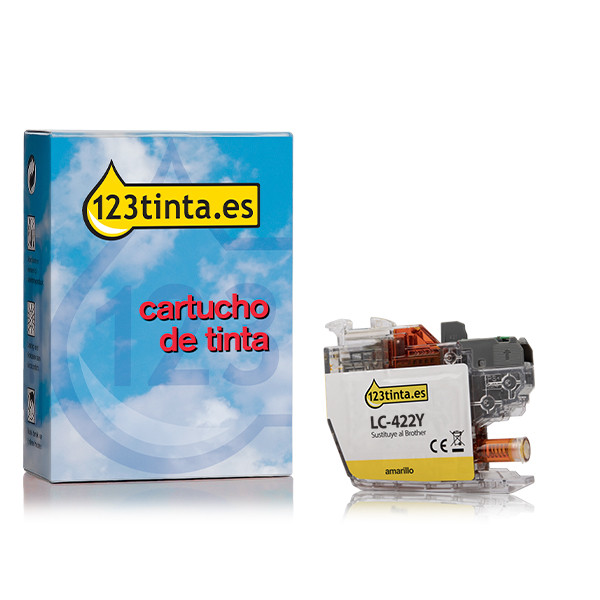 Marca 123tinta reemplaza a Brother LC-422Y cartucho de tinta amarillo 051311 - 1