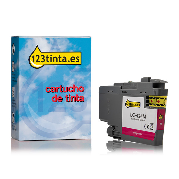 Marca 123tinta reemplaza a Brother LC-424M cartucho de tinta magenta LC424MC 051271 - 1