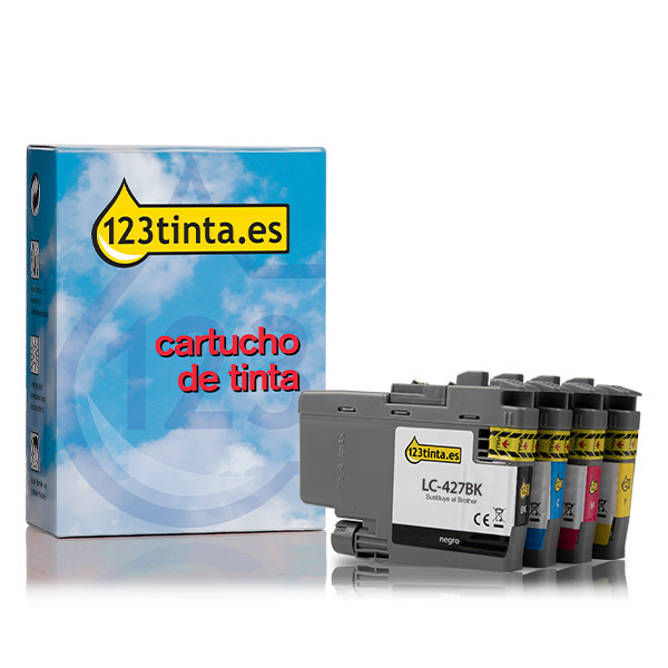 Marca 123tinta reemplaza a Brother LC-427 cartuchos de tinta | Pack negro + 3 colores 127265 - 1