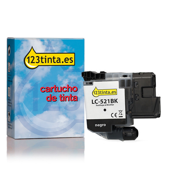 Marca 123tinta reemplaza a Brother LC-521BK cartucho de tinta negro 051471 - 1