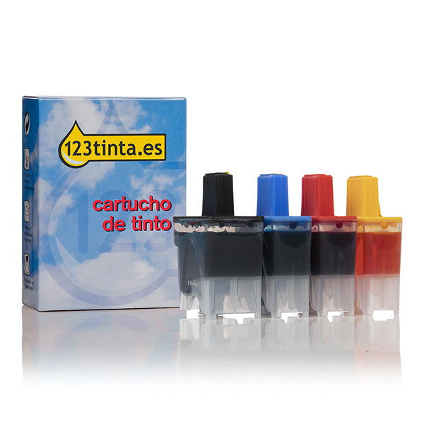 Marca 123tinta reemplaza a Brother LC-900VALBP cartuchos de tinta | Pack negro + 3 colores 132129 - 1