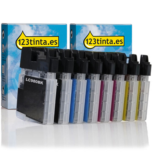 Marca 123tinta reemplaza a Brother LC-900 serie cartucho de tinta | Pack 2 uds 125930 - 1