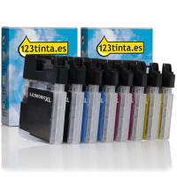 Marca 123tinta reemplaza a Brother LC-980 pack: 2 x LC-980 serie XL 125943