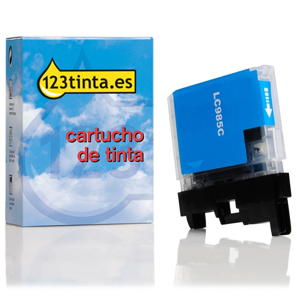 Marca 123tinta reemplaza a Brother LC-985C cartucho de tinta cian LC985CC 028329 - 1