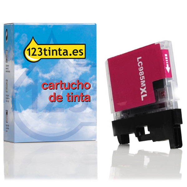 Marca 123tinta reemplaza a Brother LC-985M cartucho de tinta magenta XL LC985MC 028334 - 1