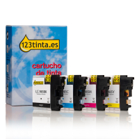 Marca 123tinta reemplaza a Brother LC-985VALBP cartuchos de tinta | Pack negro + 3 colores