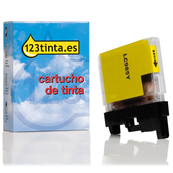 Marca 123tinta reemplaza a Brother LC-985Y cartucho de tinta amarillo LC985YC 028337 - 1