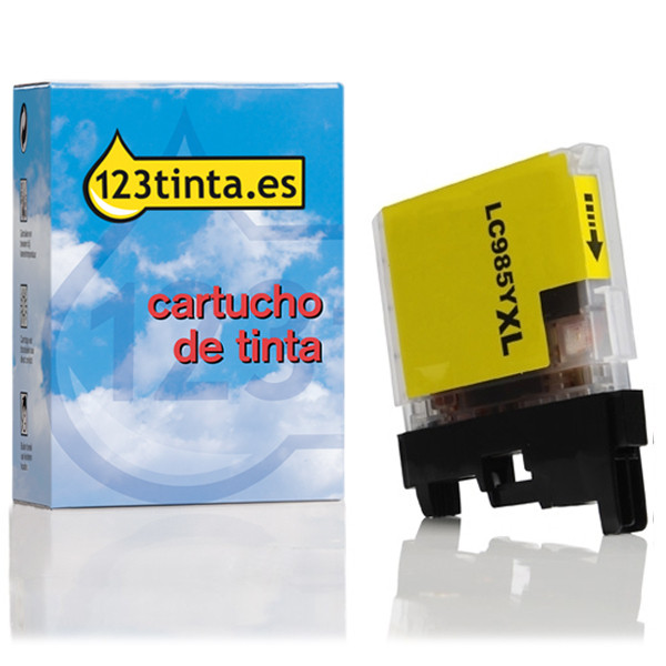 Marca 123tinta reemplaza a Brother LC-985Y cartucho de tinta amarillo XL LC985YC 028338 - 1