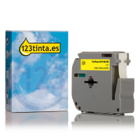 Marca 123tinta reemplaza a Brother M-K621BZ cinta negro sobre amarillo 9 mm MK621BZC 080605